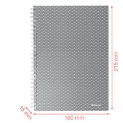 Draadnotitieboek met Colour'Breeze A5 kartonnen omslagen, gelinieerd, blauw