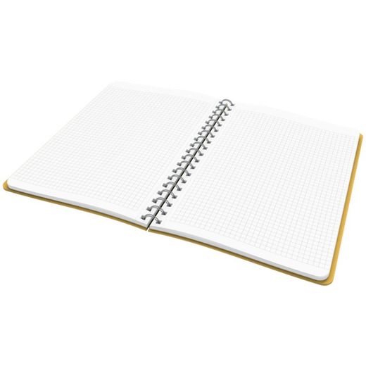 Wiro Leitz Cozy notebook. Hard covers. 80 sheets squared, DIN B5, yellow