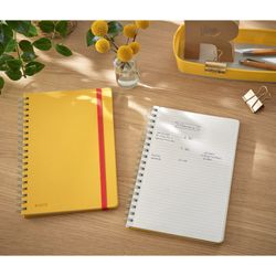 Cuaderno Wiro Leitz Cosy. Tapas duras. 80 hojas rayado horizontal, DIN B5, amarillo