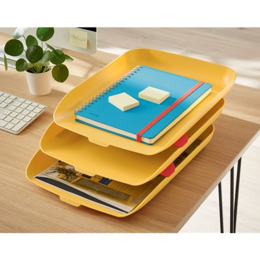 Wiro Leitz Cozy notebook. Hard covers. 80 sheets horizontal ruled, DIN B5, blue