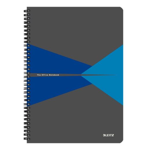 Caderno Wiro Leitz Office. tampas em PP. 90 folhas pautadas horizontalmente, DIN A4, azul