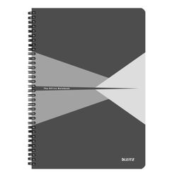 Cuaderno Wiro Leitz Office. Tapas de PP. 90 hojas rayado horizontal, DIN A4, gris