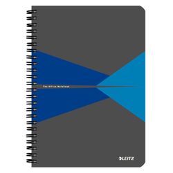 Cuaderno Wiro Leitz Office.Tapas de cartón. 90 hojas cuadrícula 5, DIN A5, azul