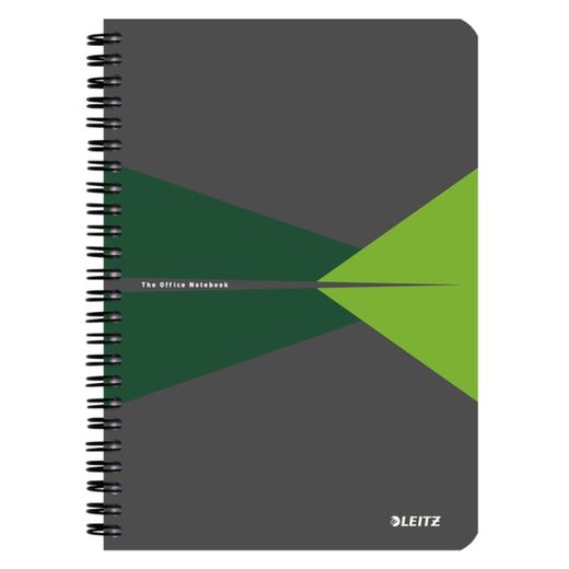 Wiro Leitz Office notebook. Cardboard covers. 90 sheets grid 5, DIN A5, green