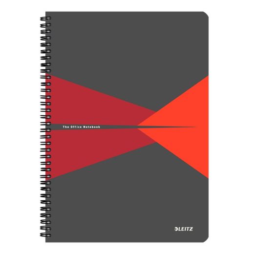 Wiro Leitz Office notitieboek Kartonnen omslagen. 90 vellen horizontaal gelijnd, DIN A4, rood