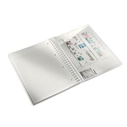 Quaderno Wiro Leitz WOW. PP 80 fogli griglia 5, DIN A4, blu