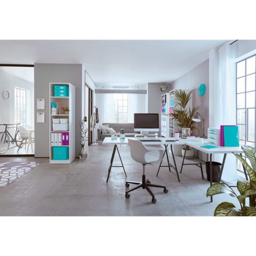 Quaderno Wiro Leitz WOW. PP 80 fogli griglia 5, DIN A4, turchese