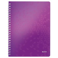 Cuaderno Wiro Leitz WOW. PP. 80 hojas cuadrícula 5,DIN A4, violeta