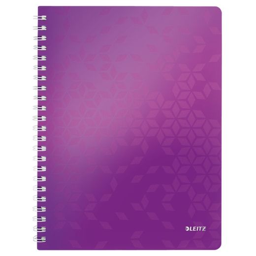 Wiro Leitz WOW notesbog. P.P. 80 ark gitter 5, DIN A4, lilla