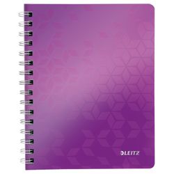 Cuaderno Wiro Leitz WOW. PP. 80 hojas cuadrícula 5,DIN A5, violeta