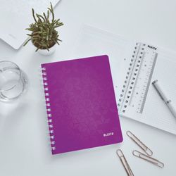 Quaderno Wiro Leitz WOW. PP 80 fogli griglia 5, DIN A5, viola