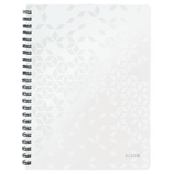 Cuaderno Wiro Leitz WOW. PP. 80 hojas rayado horizontal, DIN A4, blanco