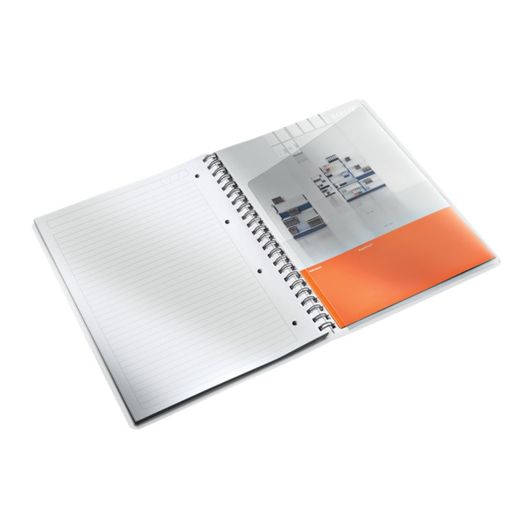 Quaderno Wiro Leitz WOW. PP 80 fogli a righe orizzontali, DIN A4, bianco
