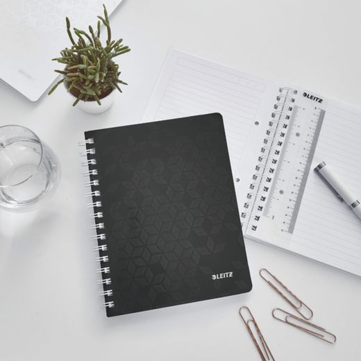 Notatnik Wiro Leitz WOW. P.P. 80 kartek w linię w poziomie, DIN A5, czarny