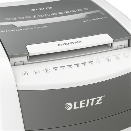 IQ Auto+ Office Pro 600 P4 Aktenvernichter, automatische Zufuhr, weiß