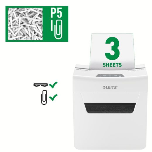 IQ Protect 3 P5 Shredder, White/Silver