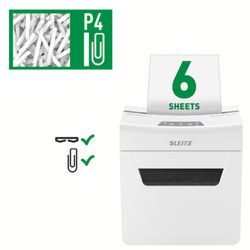 IQ Protect 6 P4 papiervernietiger, wit/zilver