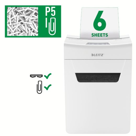 IQ Protect 6 P5 papiervernietiger, wit/zilver