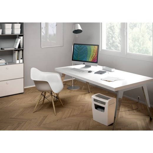 Destructora Leitz IQ Home Office P4, blanco/plata