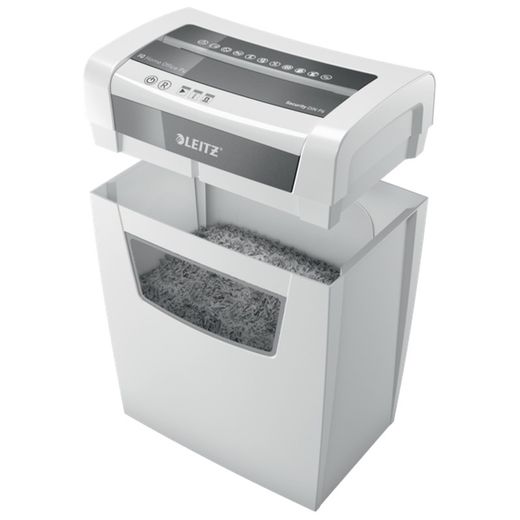 Destructora Leitz IQ Home Office P4, blanco/plata