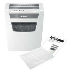 Destructora Leitz IQ Home Office P4, blanco/plata