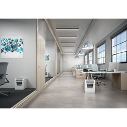 Distruggi documenti Leitz IQ Office P5, bianco/argento