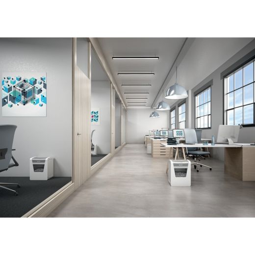 Distruggi documenti Leitz IQ Office P5, bianco/argento