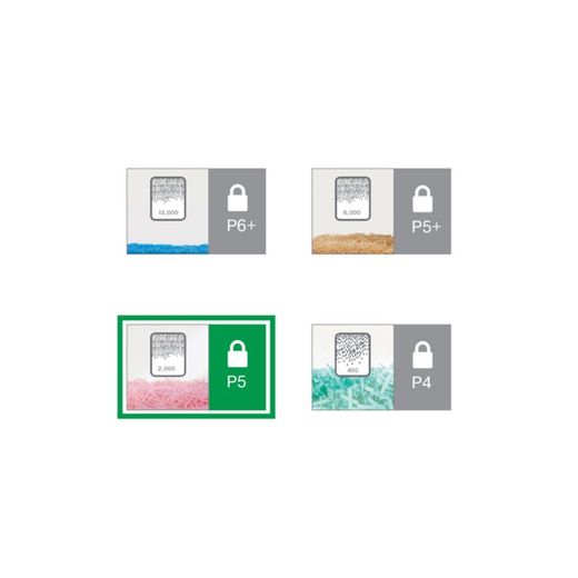 Distruggi documenti Leitz IQ Office P5, bianco/argento