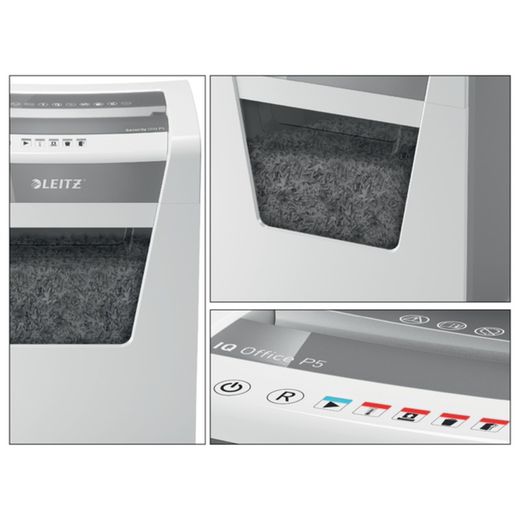 Distruggi documenti Leitz IQ Office P5, bianco/argento