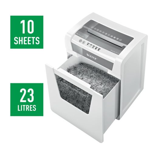 Distruggi documenti Leitz IQ Office P5, bianco/argento