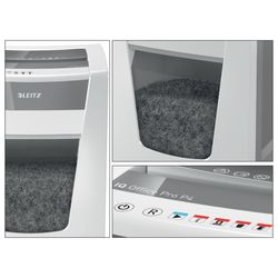 Leitz IQ Office Pro P4 papiervernietiger, wit/zilver