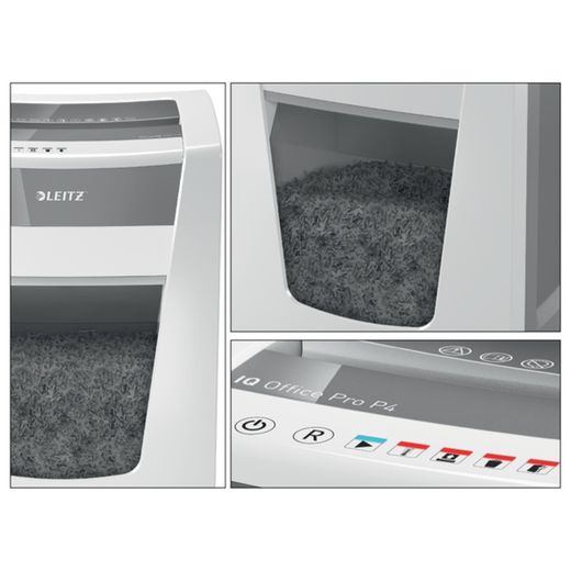 Leitz IQ Office Pro P4 papiervernietiger, wit/zilver
