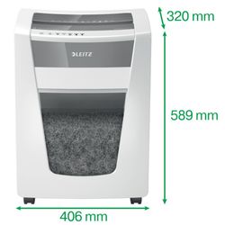 Destructora Leitz IQ Office Pro P6+, blanco/plata