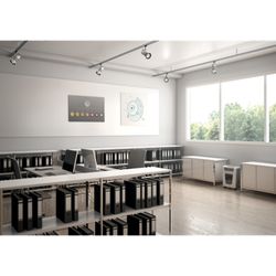 Destructora Leitz IQ Office Pro P6+, blanco/plata
