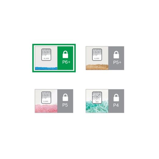 Destructora Leitz IQ Office Pro P6+, blanco/plata