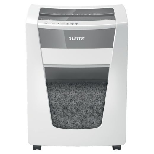 Destructora Leitz IQ Office Pro P6+, blanco/plata