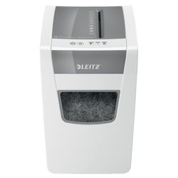 Distruggidocumenti Leitz IQ Slim Home Office P4, Bianco/Argento