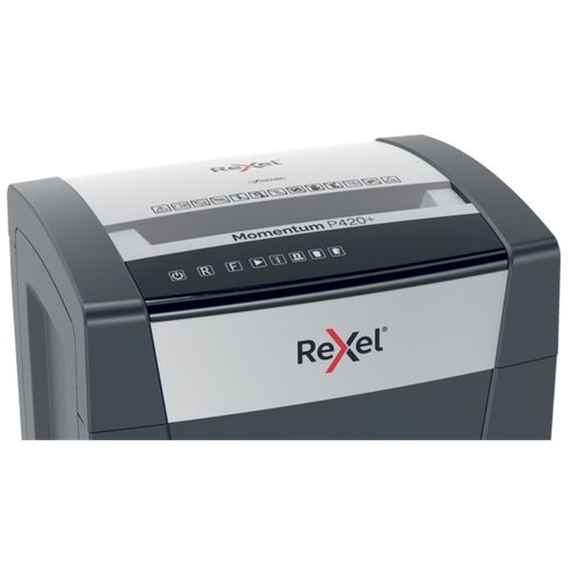 Trituratore Rexel Momentum Extra P420+, Nero/Argento