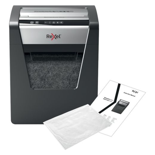 Rexel Momentum M510 papiervernietiger, zwart/zilver