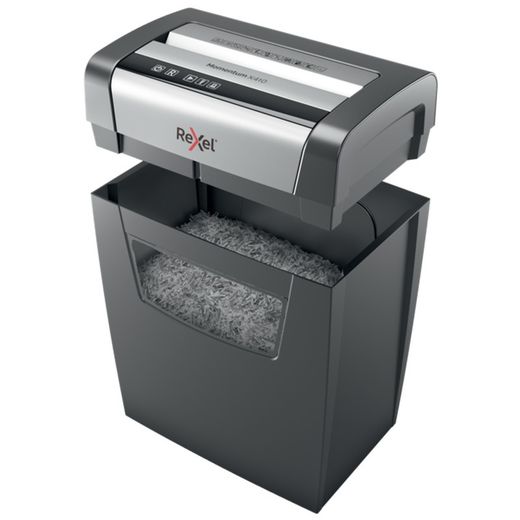Rexel Momentum X410 makuleringsmaskine, sort/sølv