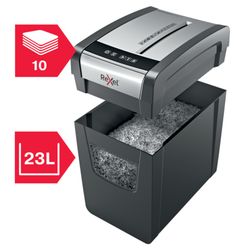 Rexel Momentum X410SL Aktenvernichter, Schwarz/Silber