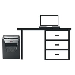 Rexel Momentum X415 papiervernietiger, zwart/zilver