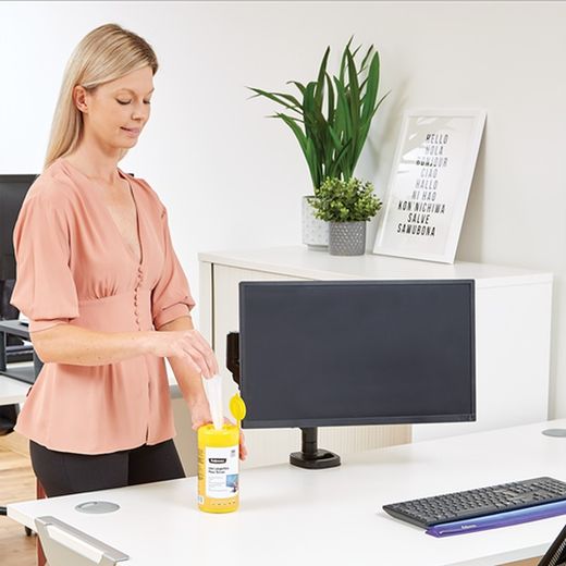 Distributeur 100 lingettes nettoyantes pour écran