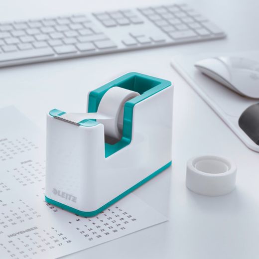 Leitz WOW DUAL Adhesive Tape Dispenser, Turquoise/White