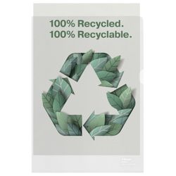 A4 Esselte Recycle Dossier (pose med 20). Genanvendt PP. 100 mikron. Appelsinskræl. DIN A4, gennemsigtig