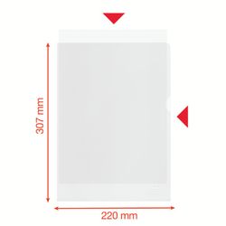 A4 Esselte Recycle Dossier (pose med 20). Genanvendt PP. 100 mikron. Appelsinskræl. DIN A4, gennemsigtig