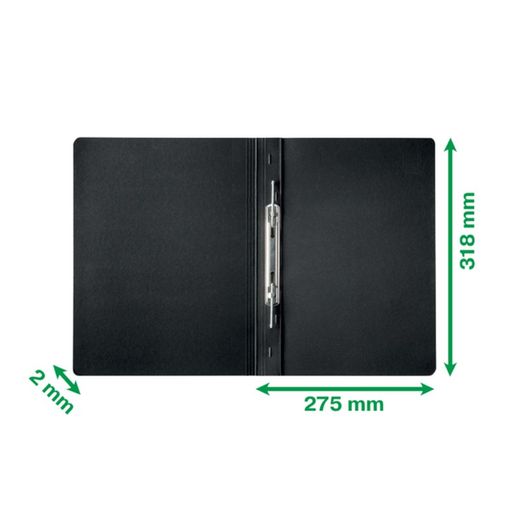 Tekturowe dossier Leitz Recycle ze spiralnym klipsem. W 100% nadaje się do recyklingu. DIN A4, czarny