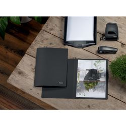 Dossier di fissaggio in cartone Leitz Recycle con meccanismo in metallo. 100% riciclabile. DIN A4, nero