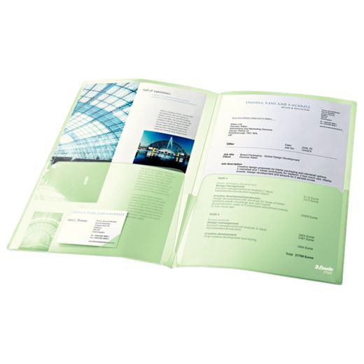 Dossier doppio canguro (borsa 5). PP 180 micron. DIN A4, trasparente