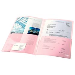 Dossier doppio canguro (borsa 5). PP 180 micron. DIN A4, trasparente